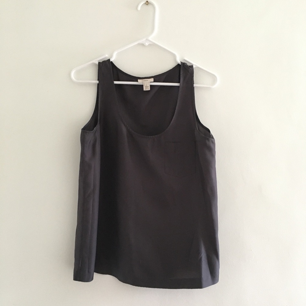 Sleeveless silk shell
